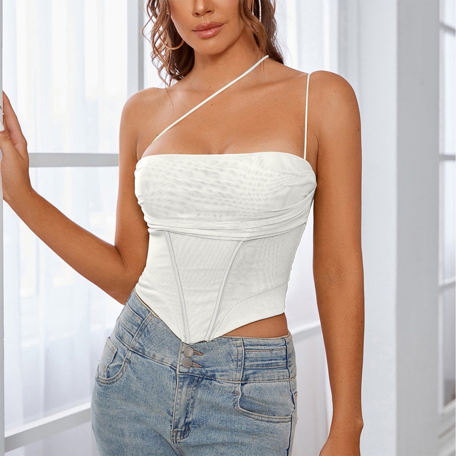 Mesh Draped Corset