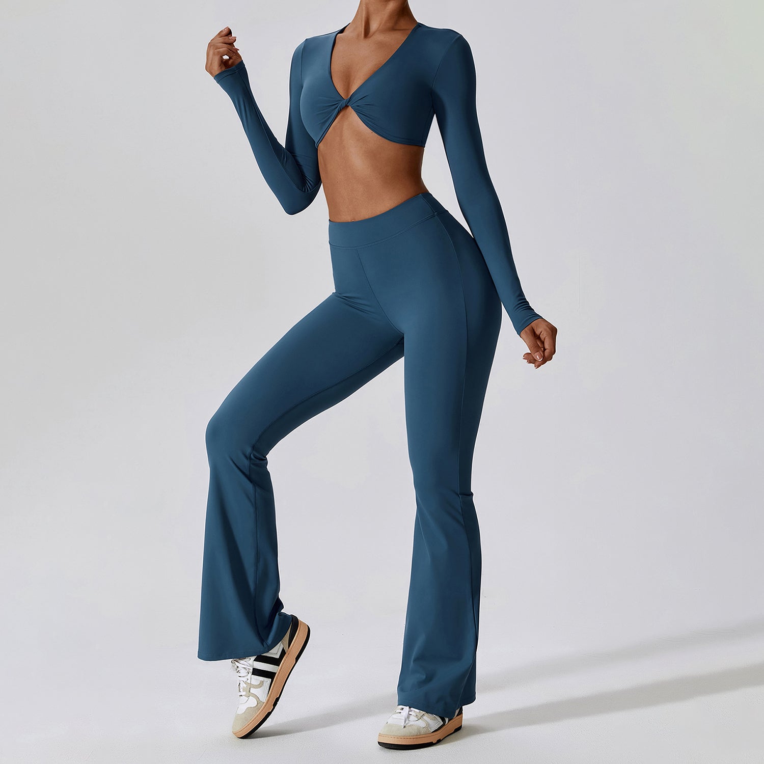 Butterfly Twist Top & Flare Leggings Set