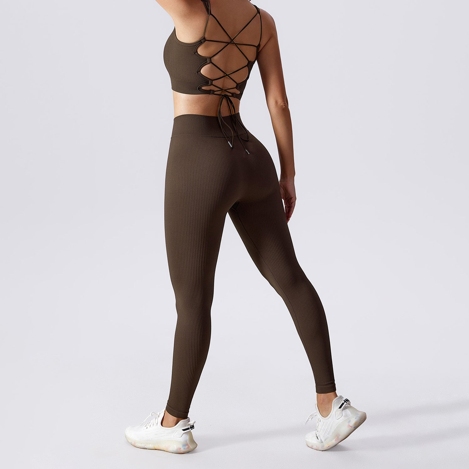 Seamless Lace-up Workout Tank Top