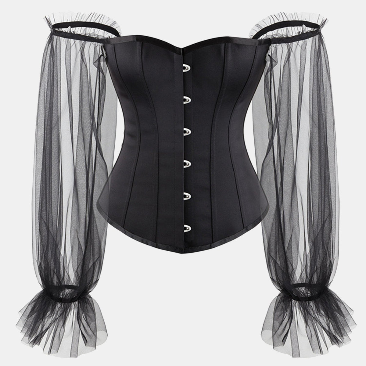 Mesh Sleeve Corset Top - Ivanka