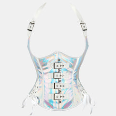 Leather Underbust Corset with Halter Strap