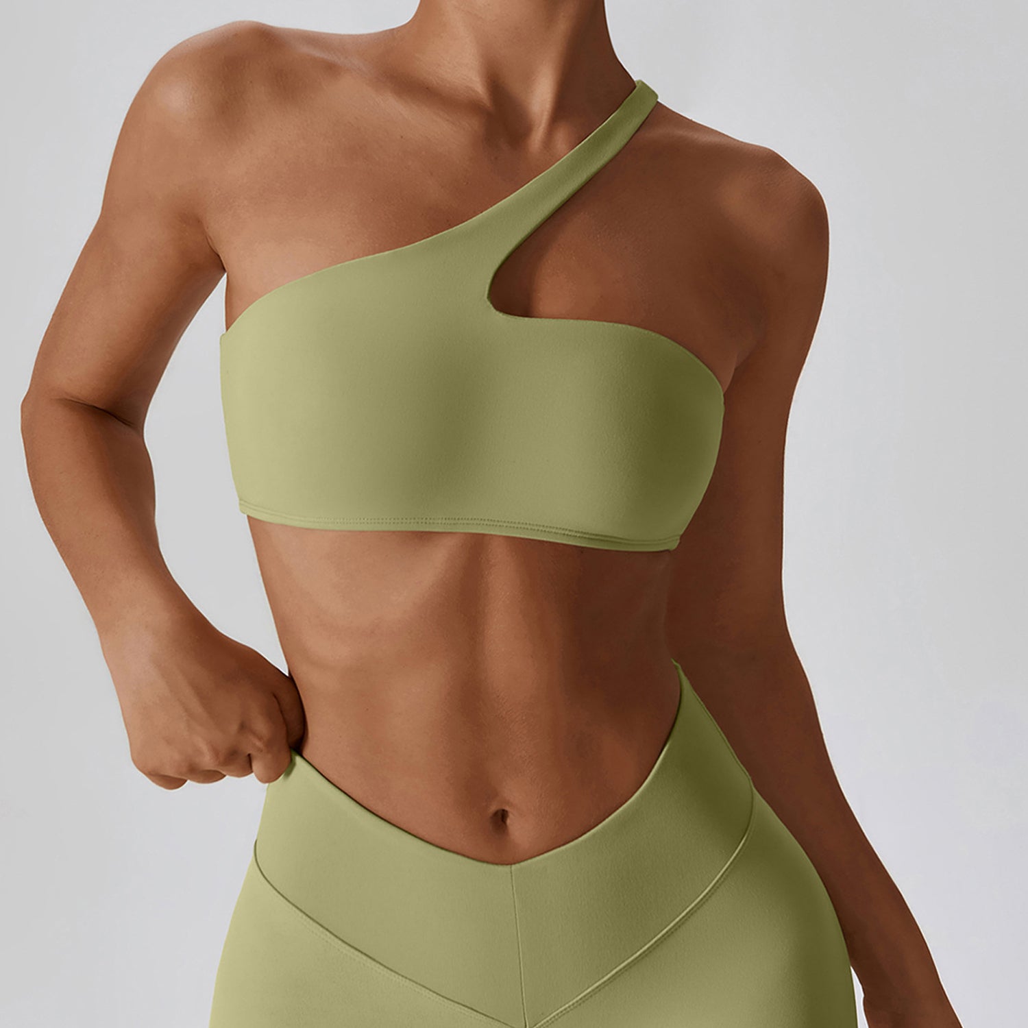 Irregular One Shoulder Workout Bra