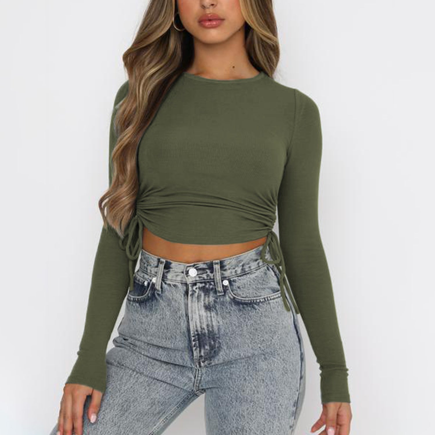 Long Sleeve Ruched Top