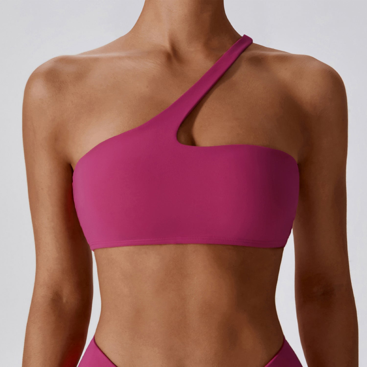 Irregular One Shoulder Workout Bra