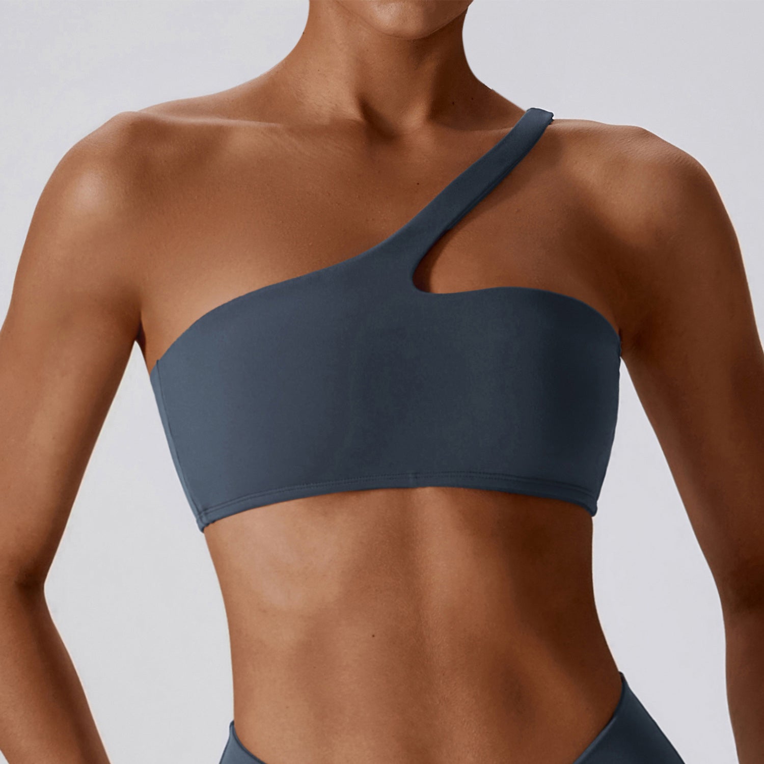 Irregular One Shoulder Workout Bra