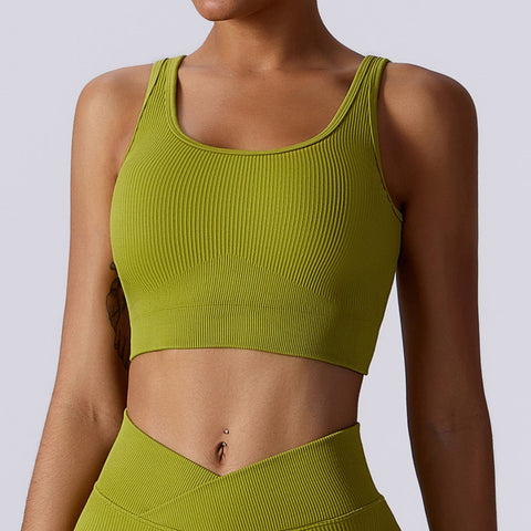 Seamless Lace-up Workout Tank Top