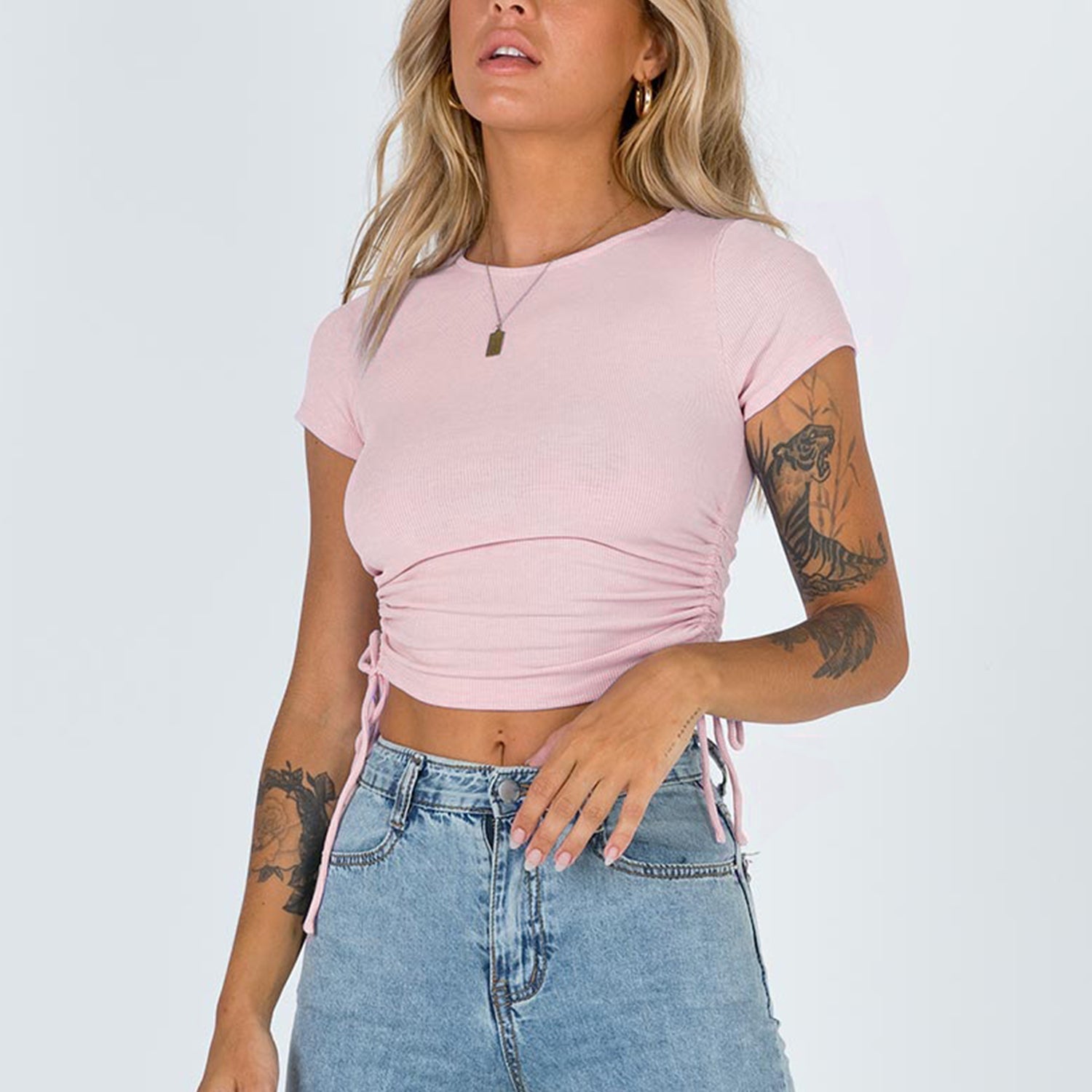 Gerüschtes Crop-Top