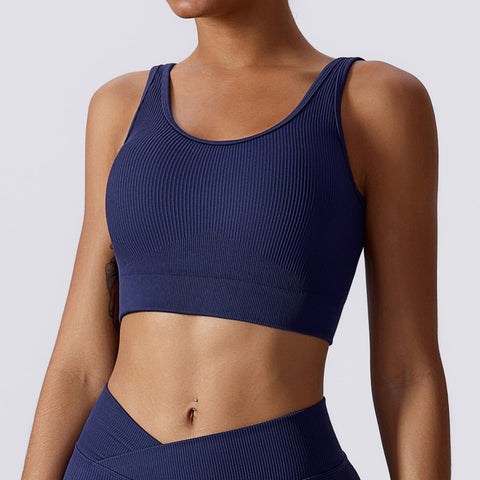 Seamless Lace-up Workout Tank Top