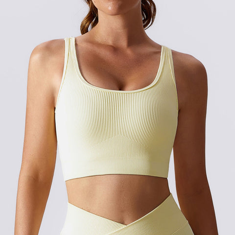 Seamless Lace-up Workout Tank Top