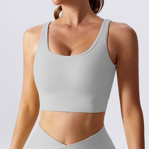 Seamless Lace-up Workout Tank Top