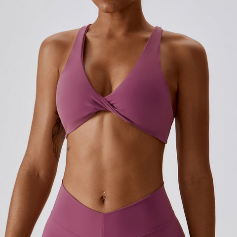 Twist Front Workout Bra