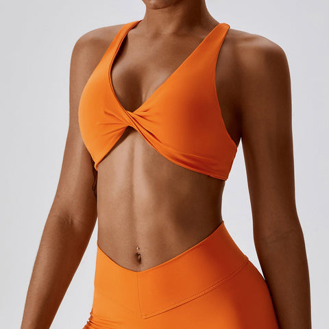 Twist Front Workout Bra