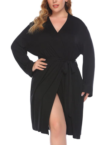 Soft Knit Long Sleeve Bath Robe