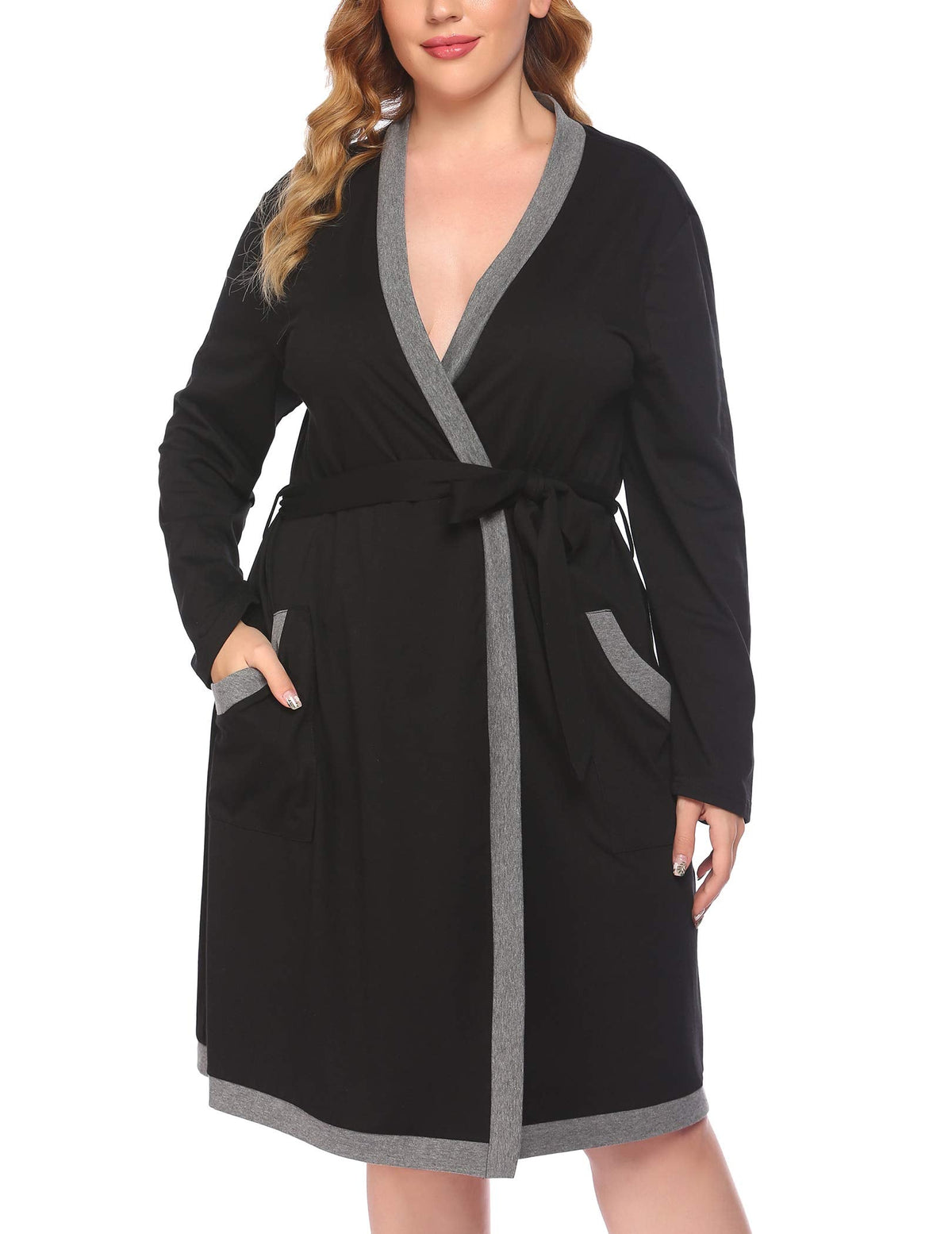 Soft Cotton Knee Length Robe Knit