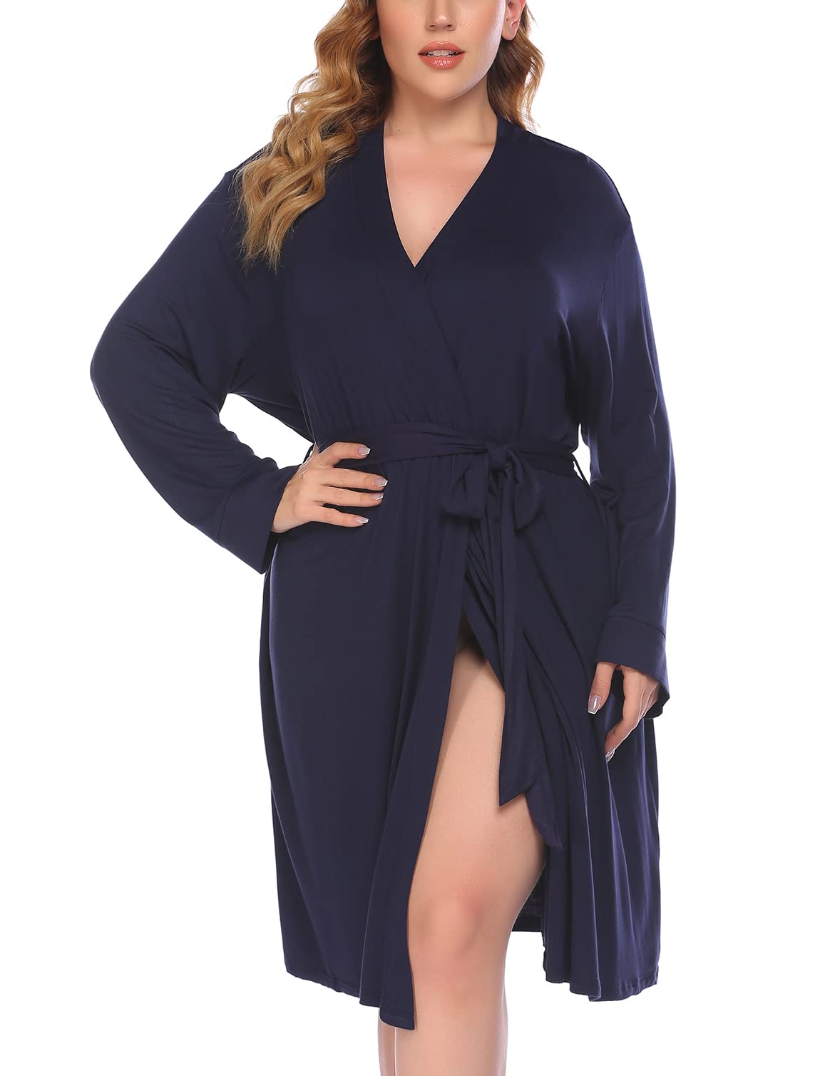 Soft Knit Long Sleeve Bath Robe