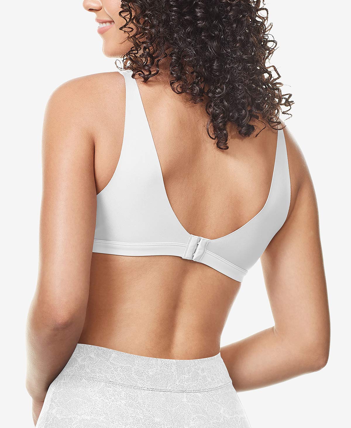 Underarm and Back-Smoothing Comfort Wireless Lightly Lined T-Shirt Bra White