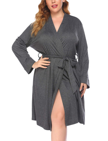 Soft Knit Long Sleeve Bath Robe