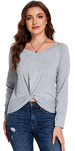 Cold Shoulder Tunic Tops