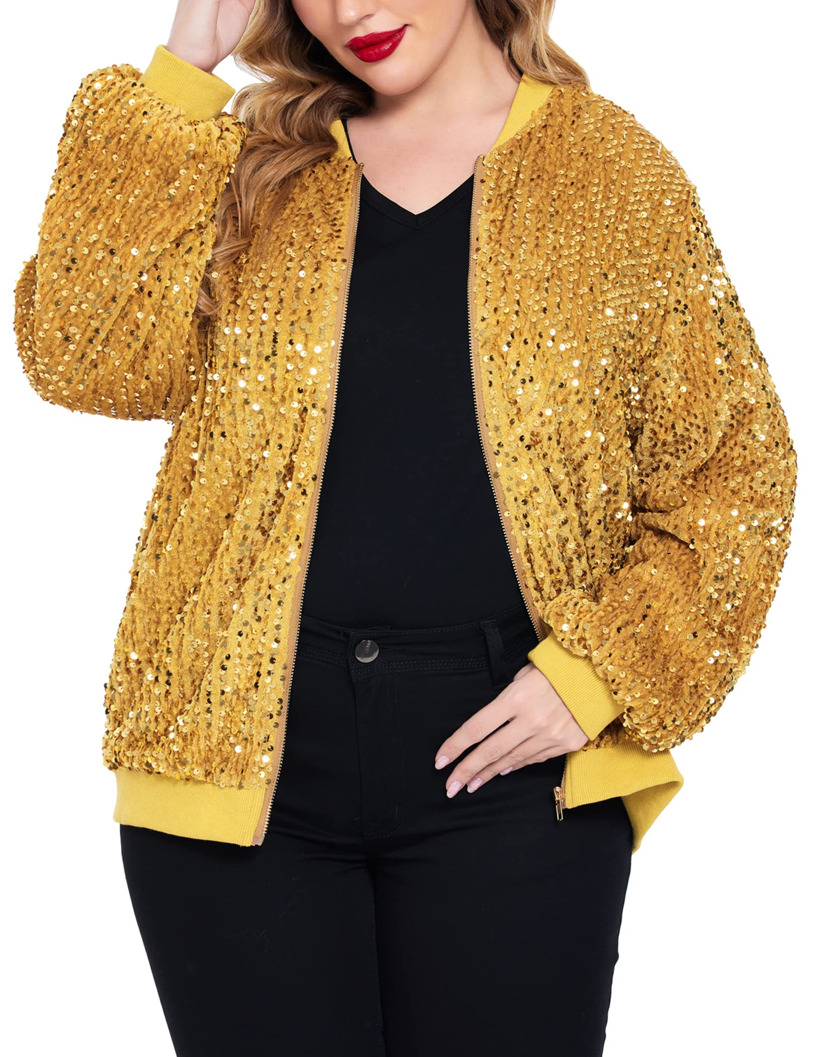 Sequin Jacket Sparkle Long Sleeve Jackets