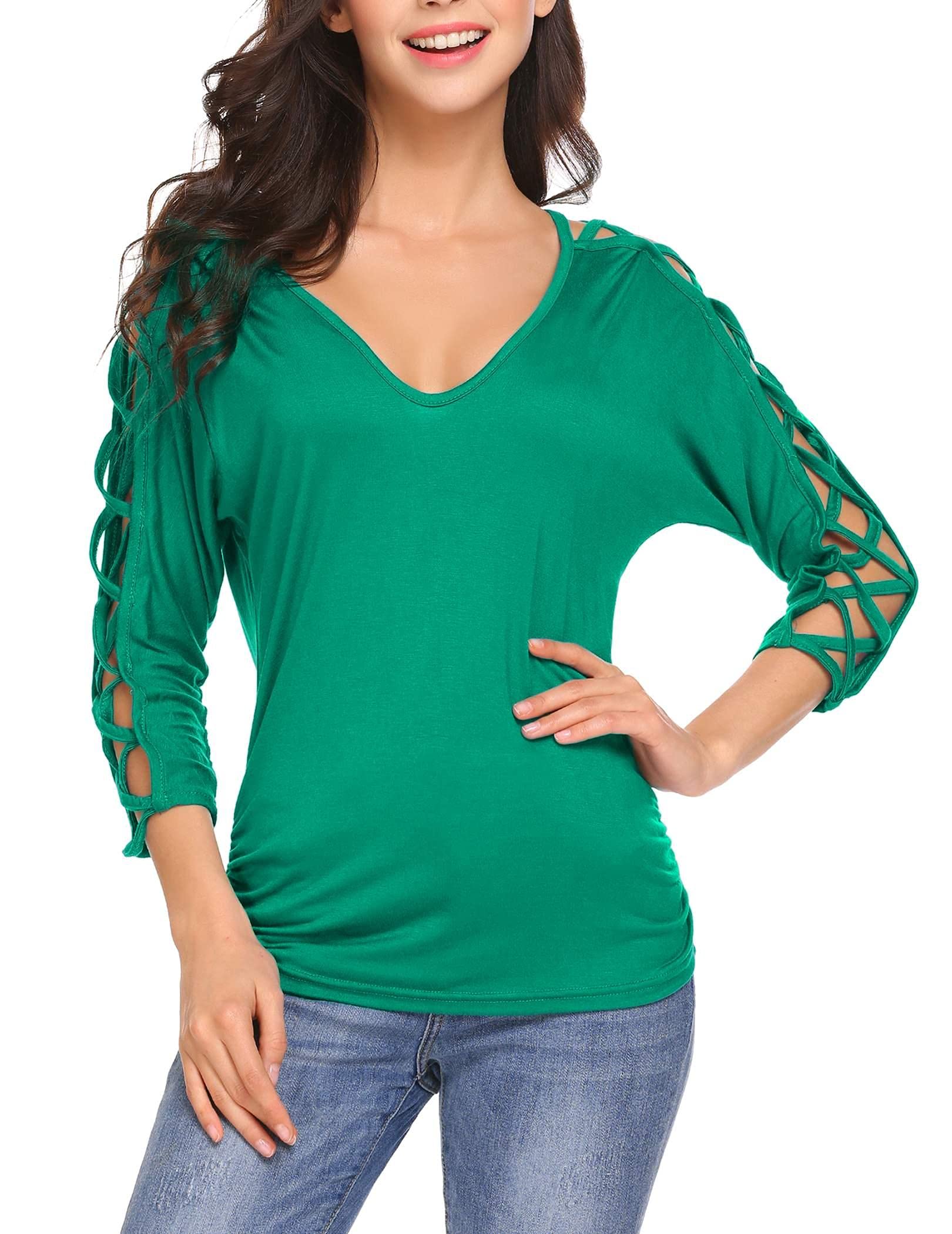 Cold Shoulder Tunic Tops