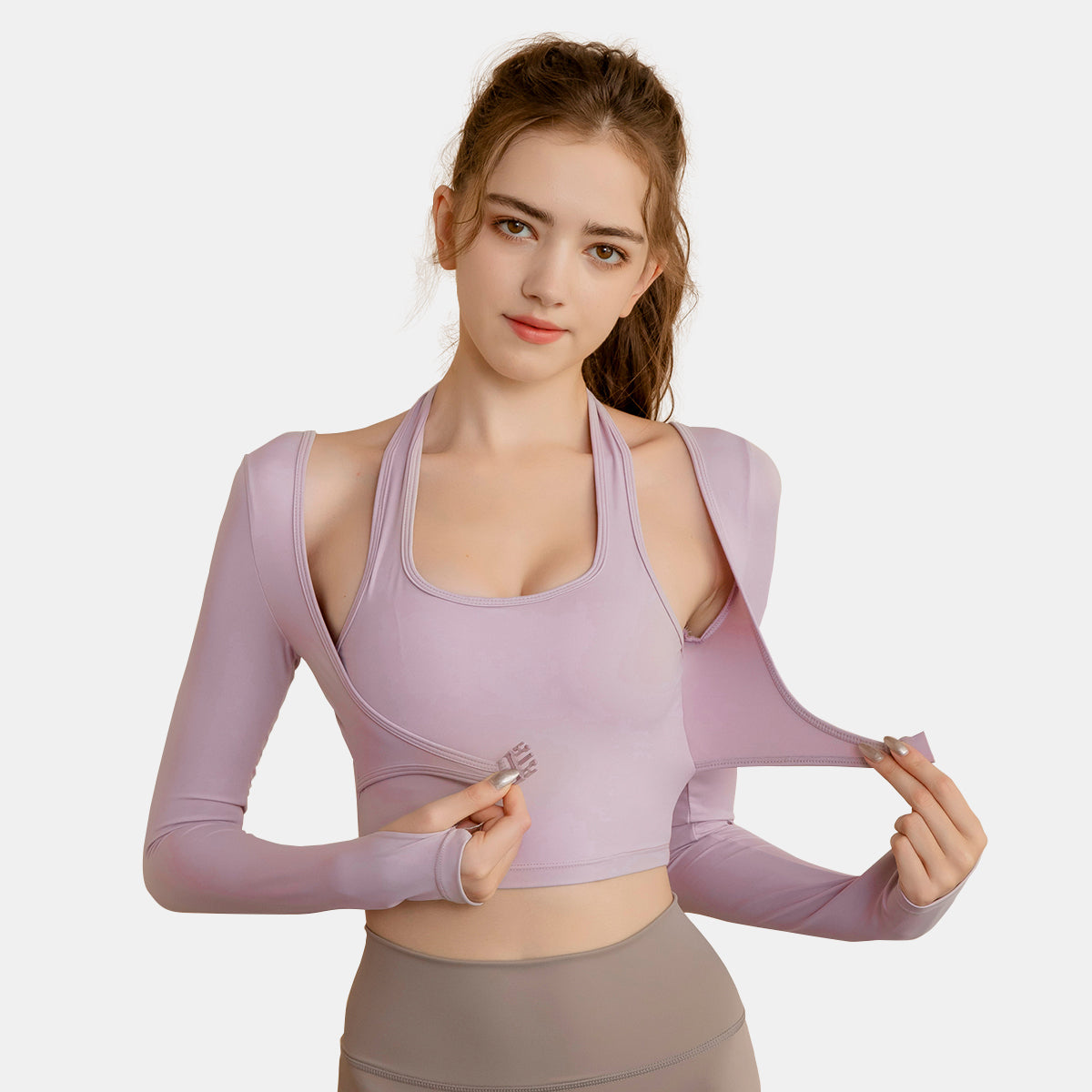 Kurzes 2-in-1-Sporttop