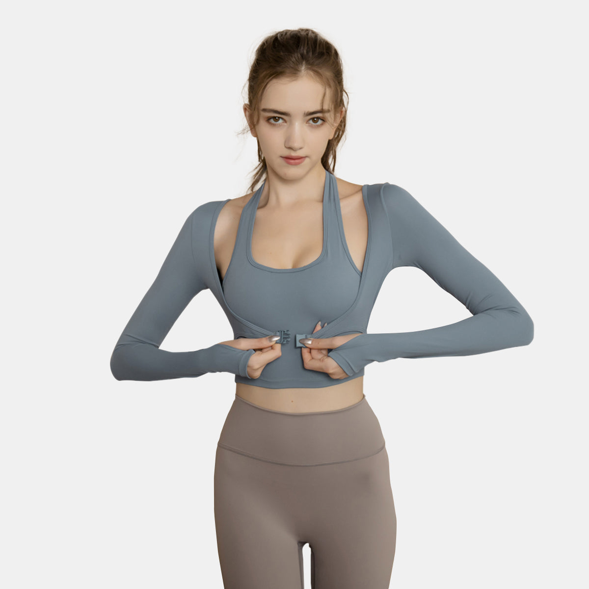 Kurzes 2-in-1-Sporttop