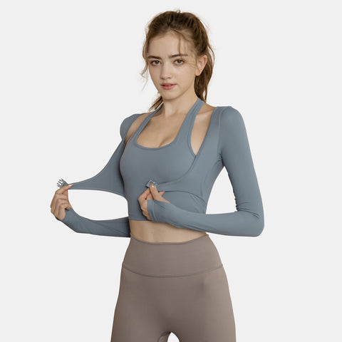 Kurzes 2-in-1-Sporttop