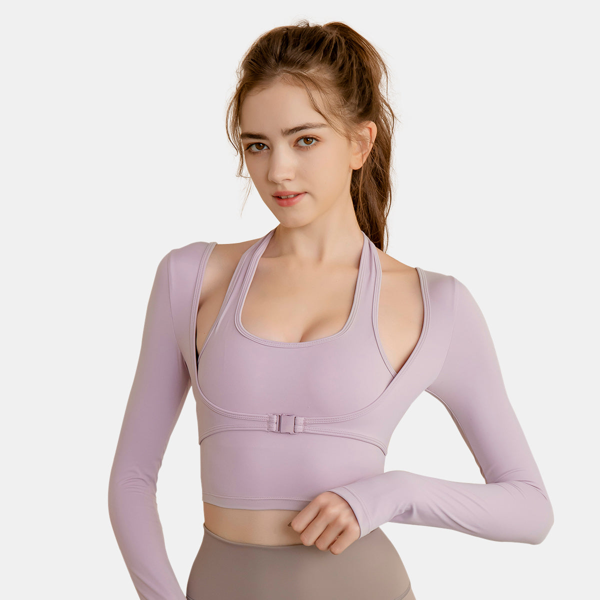 Kurzes 2-in-1-Sporttop