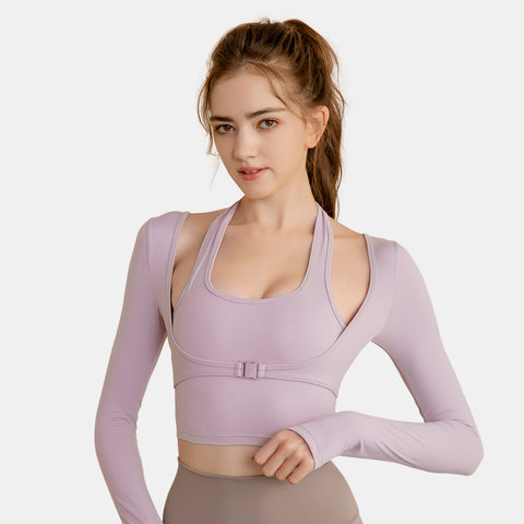 Kurzes 2-in-1-Sporttop