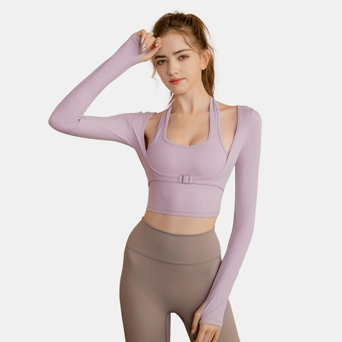 Kurzes 2-in-1-Sporttop