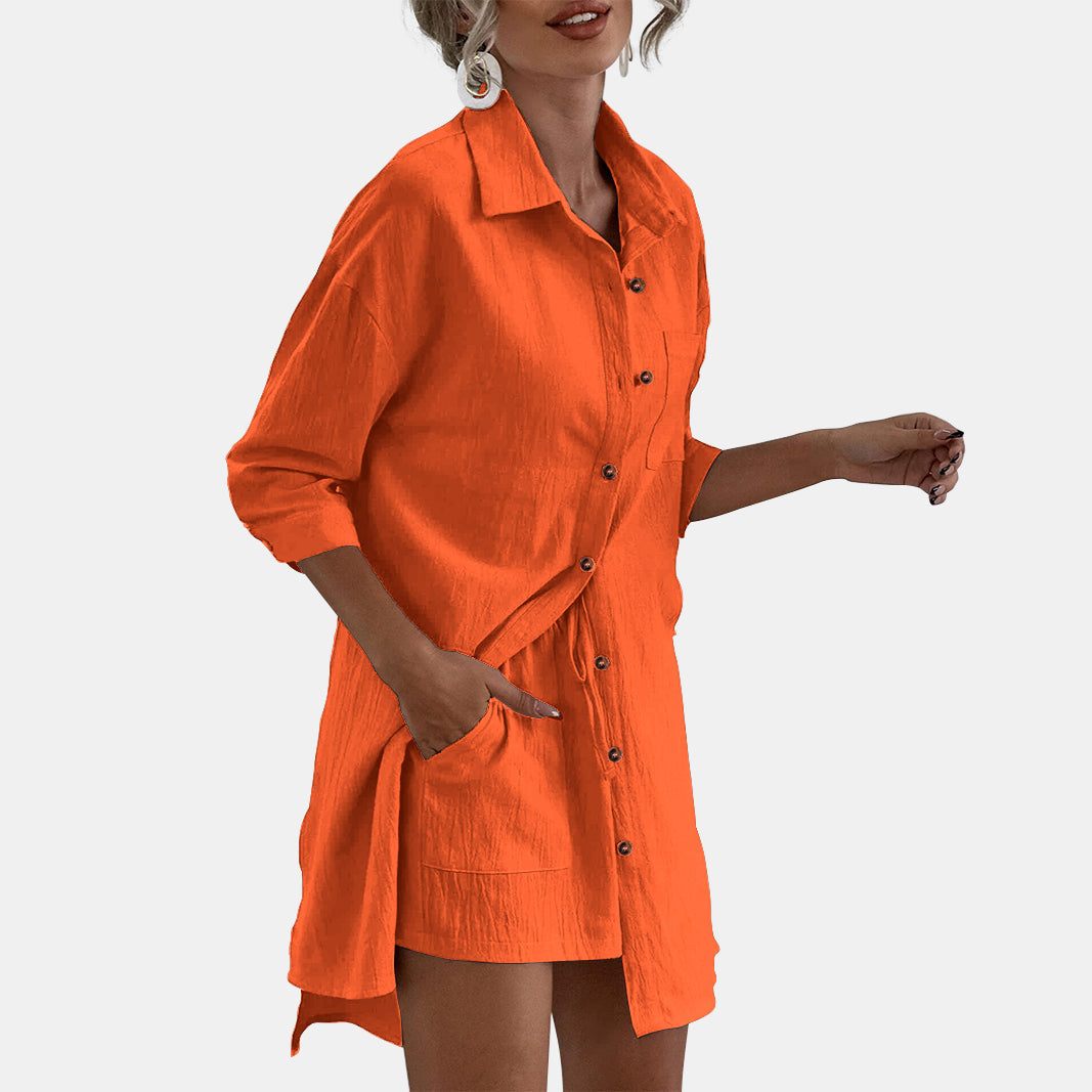 Lounge-Shirt und lässiges Shorts-Set