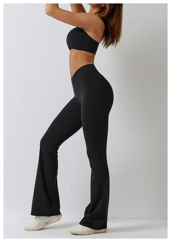 High-Waisted Crossover Yoga Pants