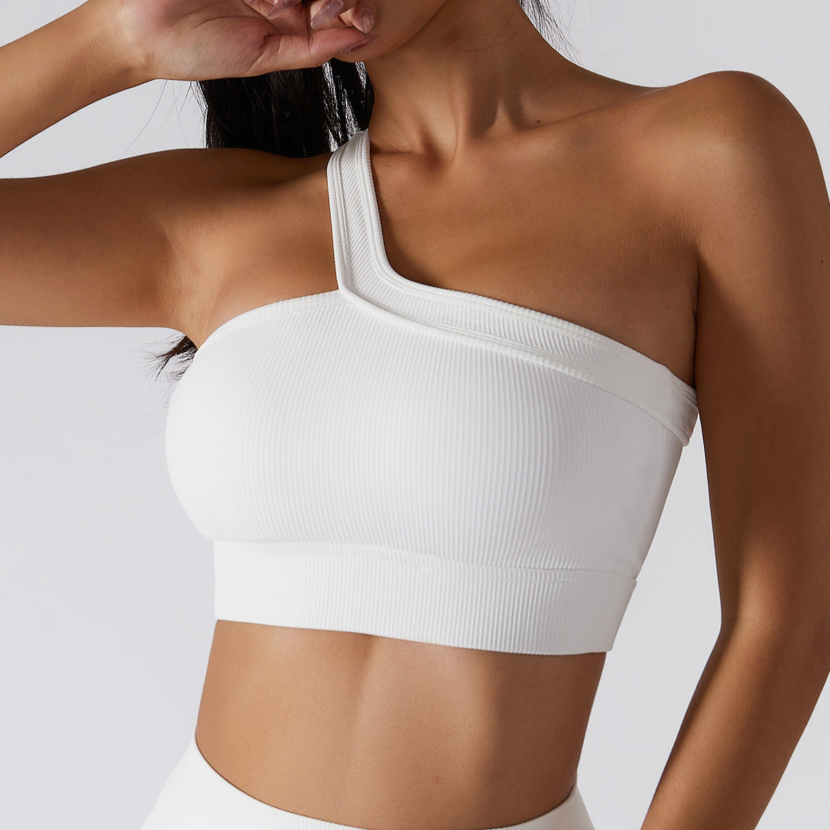 One Shoulder Yoga Bra