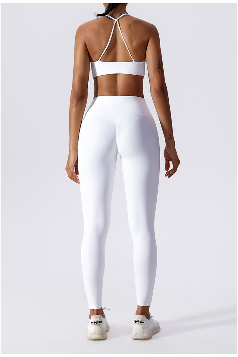 Twisted Backless Sports Bra & Leggings Set