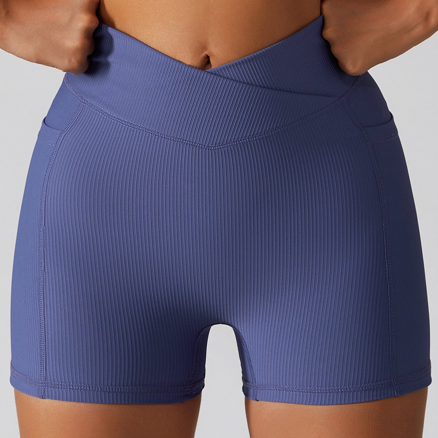 Live In – Gerippte Crossover-Bikershorts mit Tasche