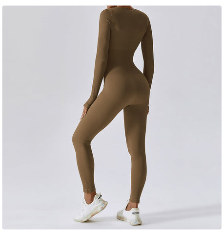 Seamless Long Sleeve Yoga Jumpsuit