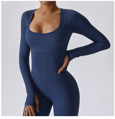 Seamless Long Sleeve Yoga Jumpsuit