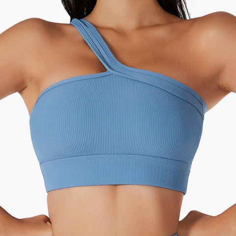 Live In Rib One Shoulder Sports Bra