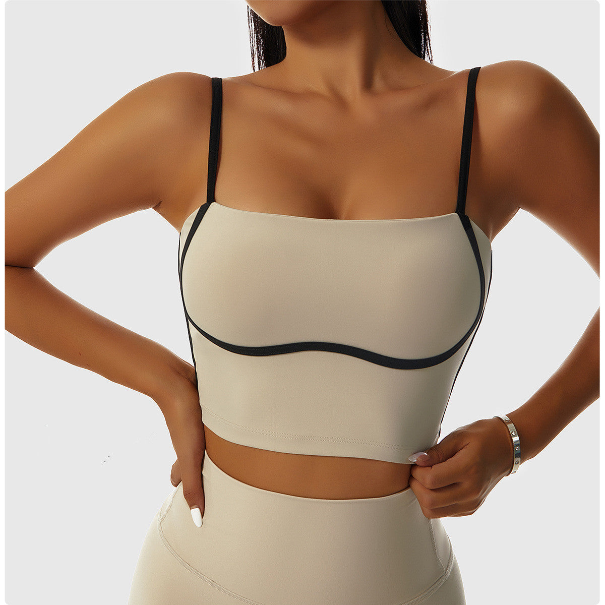 Contrast Trim Sports Bra