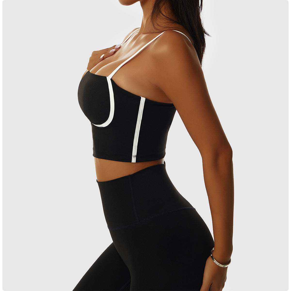 Contrast Trim Sports Bra