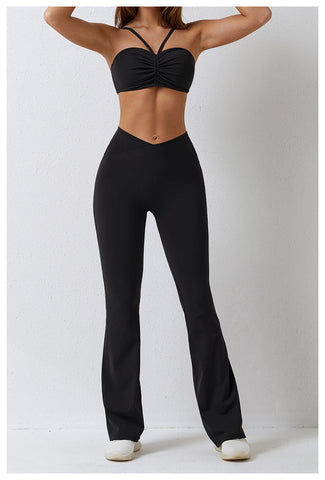 High-Waisted Crossover Yoga Pants