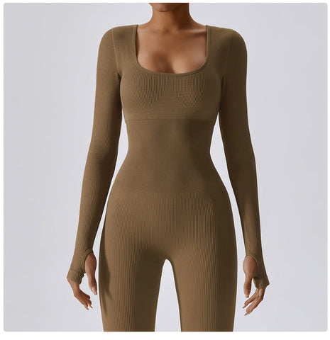 Seamless Long Sleeve Yoga Jumpsuit