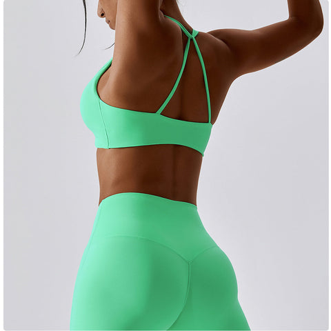 Twisted Backless Sports Bra