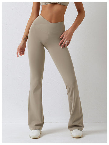 High-Waisted Crossover Yoga Pants