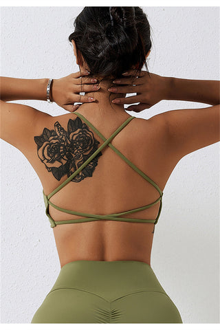 U Neck Crisscross Yoga Bra