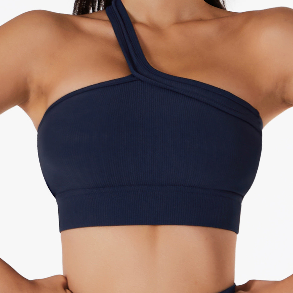 Live In Rib One Shoulder Sports Bra