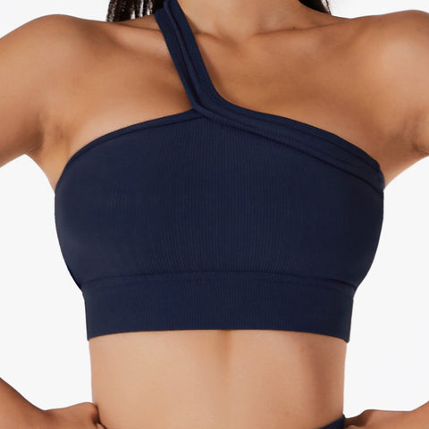 Live In Rib One Shoulder Sports Bra