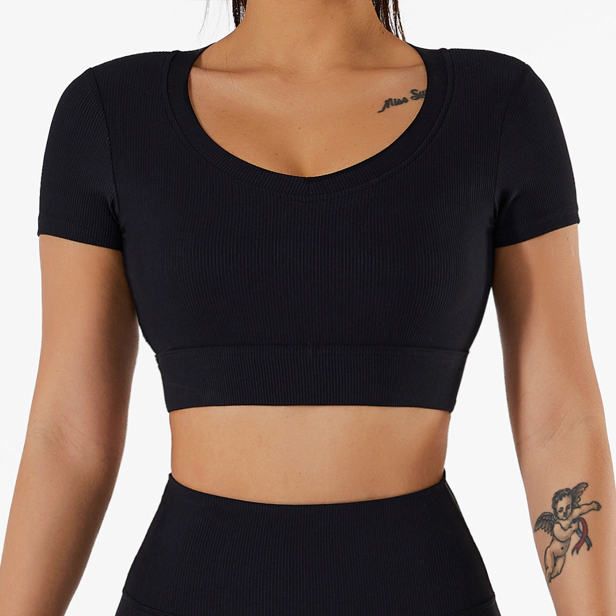 Live In Rib Short Sleeve Crop Top