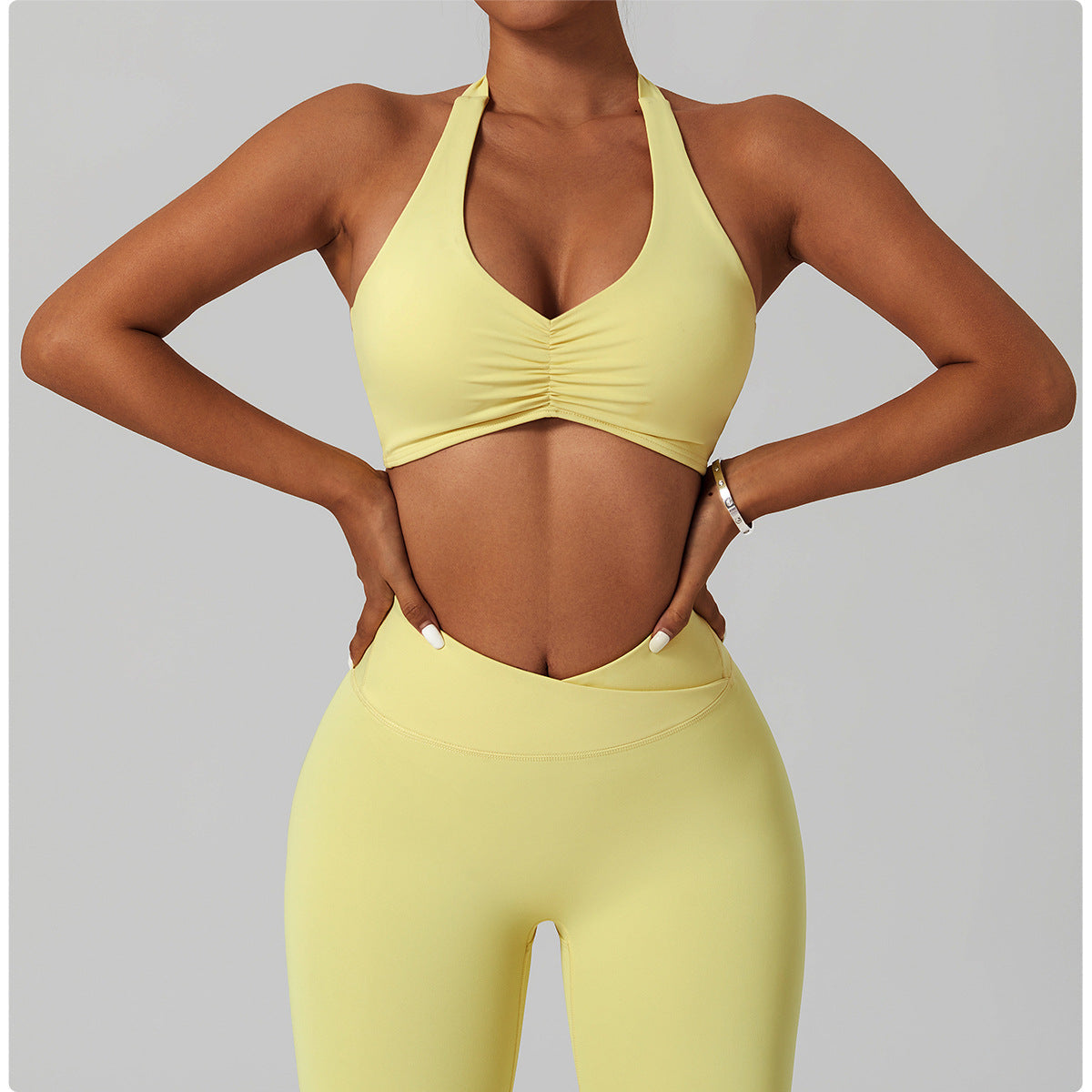 Halter Twisted Sports Bra