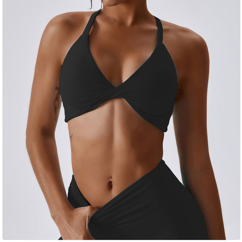 Twisted Backless Sports Bra